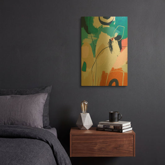 'Summer Vibes 4' By Christov Art Gold Metal Wall Art