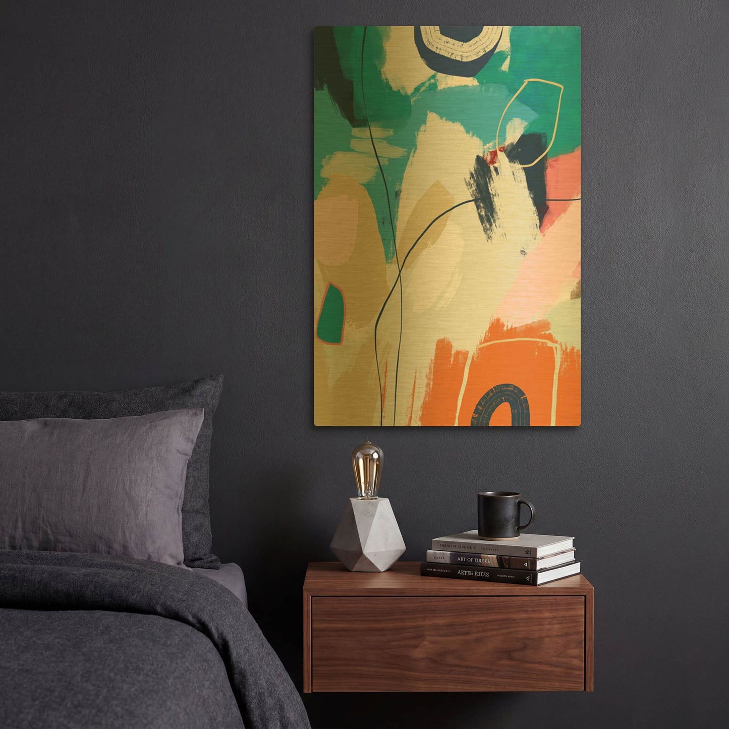 'Summer Vibes 4' By Christov Art Gold Metal Wall Art