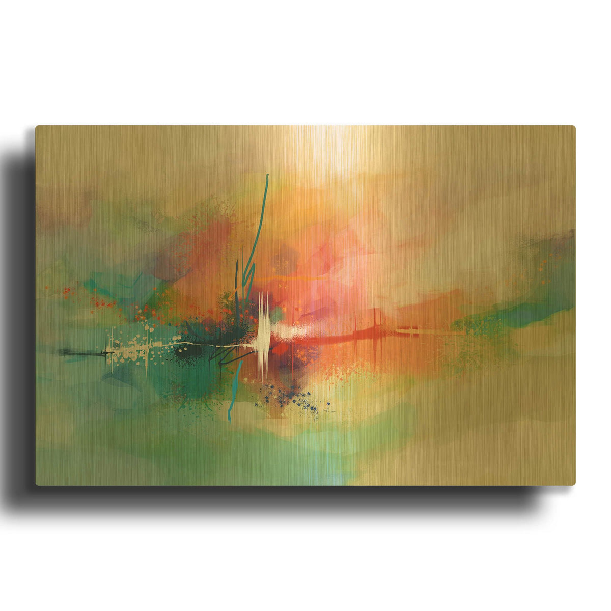 'Summer Vibes 5' By Christov Art Gold Metal Wall Art