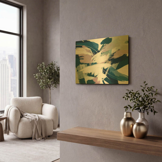 'Sunday Morning 2' By Christov Art Gold Metal Wall Art