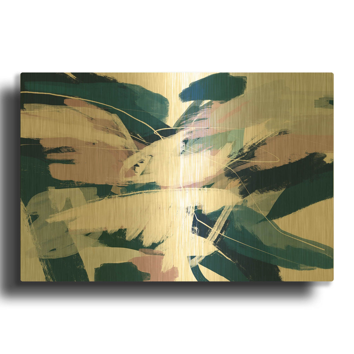 'Sunday Morning 2' By Christov Art Gold Metal Wall Art