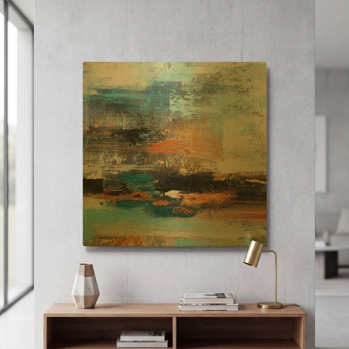 'Warm Sunset' By Christov Art Gold Metal Wall Art