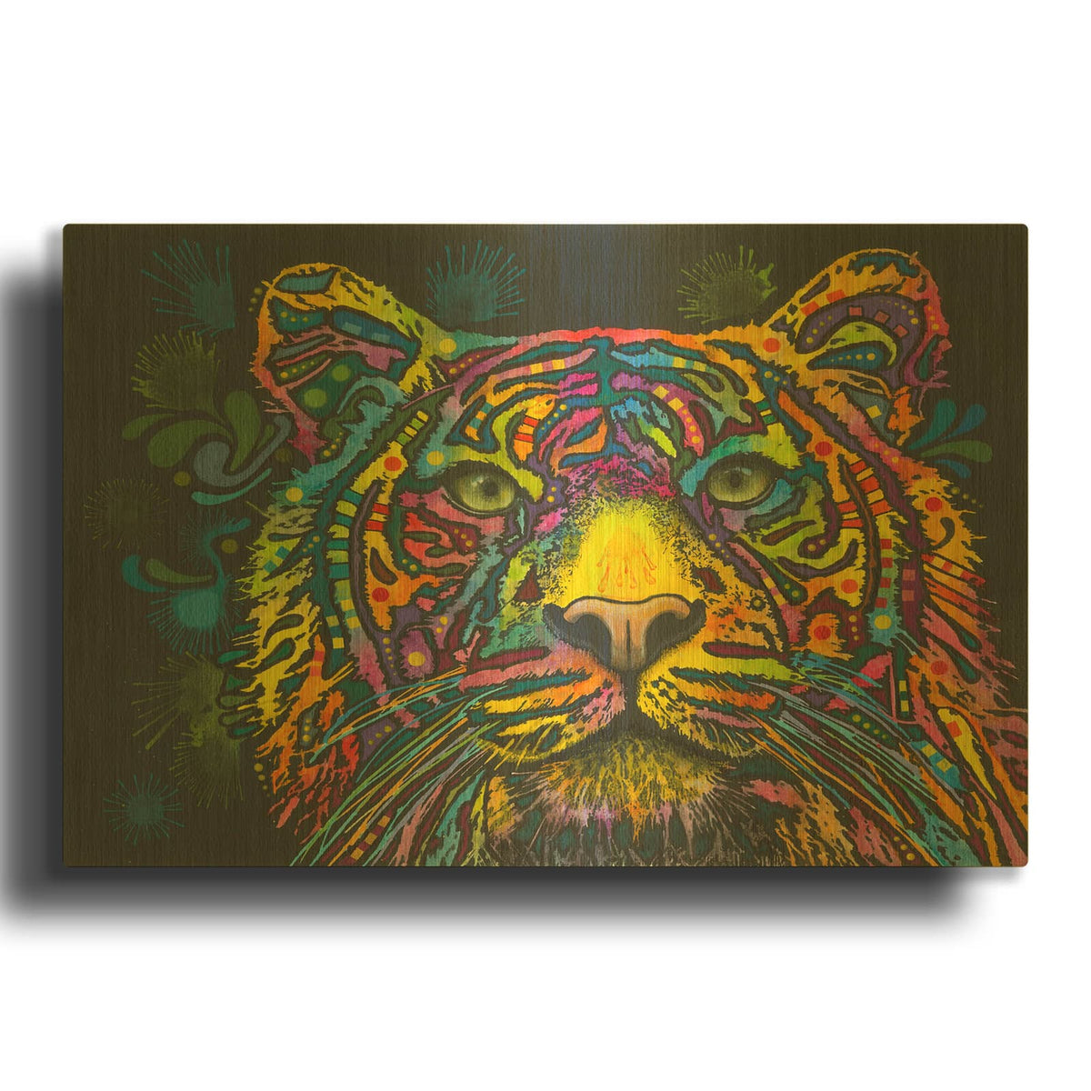 'Tiger' By Dean Russo Gold Metal Wall Art