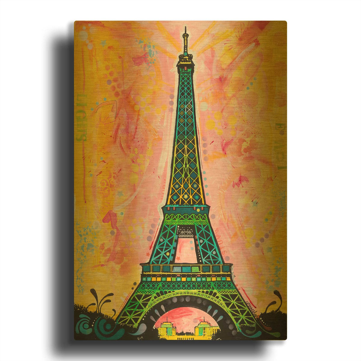 'Eiffel ALI' By Dean Russo Gold Metal Wall Art