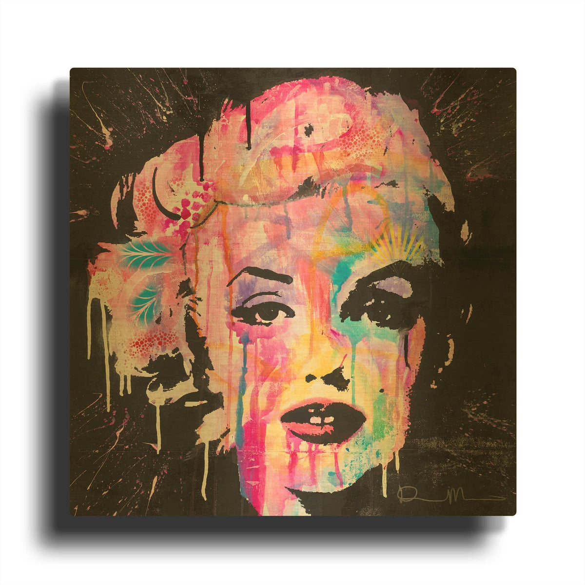 'Marilyn Monroe' By Dean Russo Gold Metal Wall Art