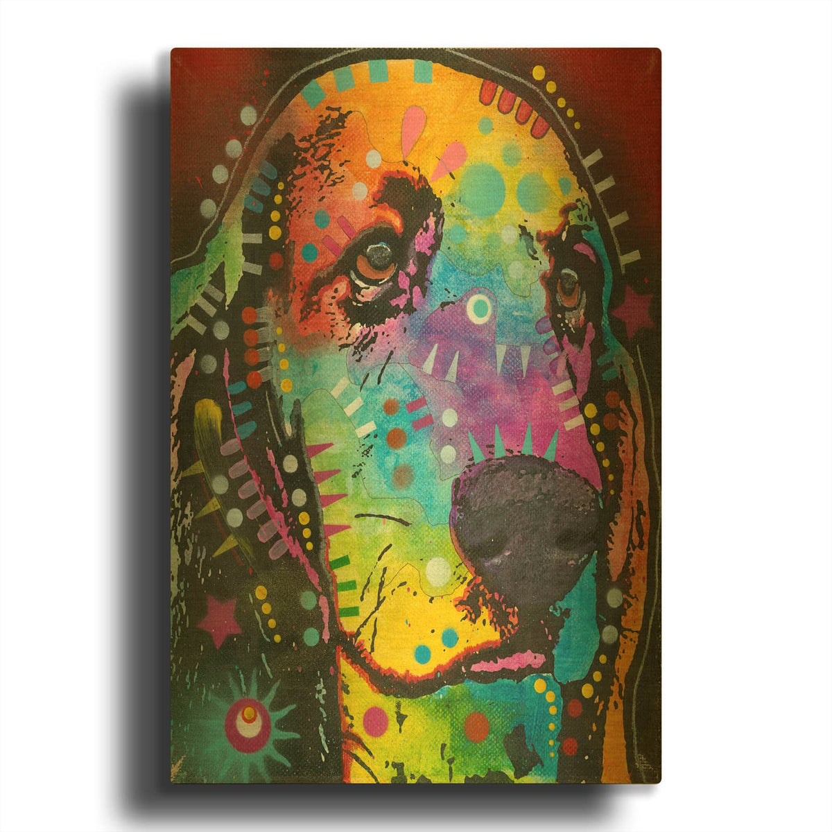 'Waffles' By Dean Russo Gold Metal Wall Art