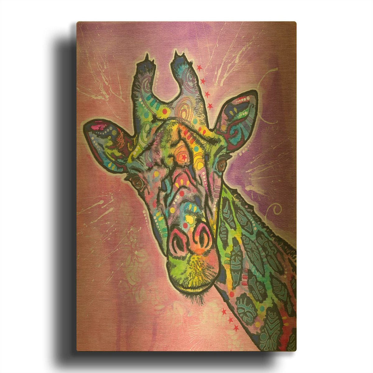 'Giraffe' By Dean Russo Gold Metal Wall Art