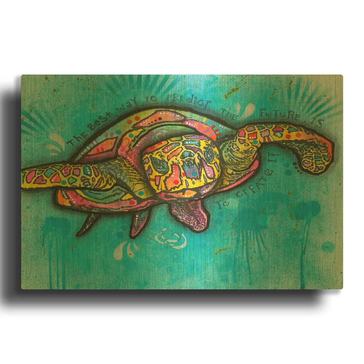 'Turtle' By Dean Russo Gold Metal Wall Art
