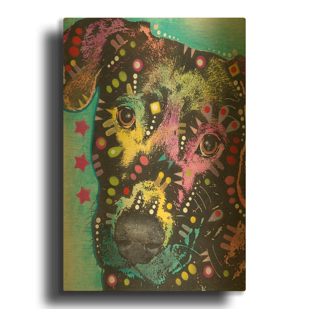 'Lab Love 2' By Dean Russo Gold Metal Wall Art