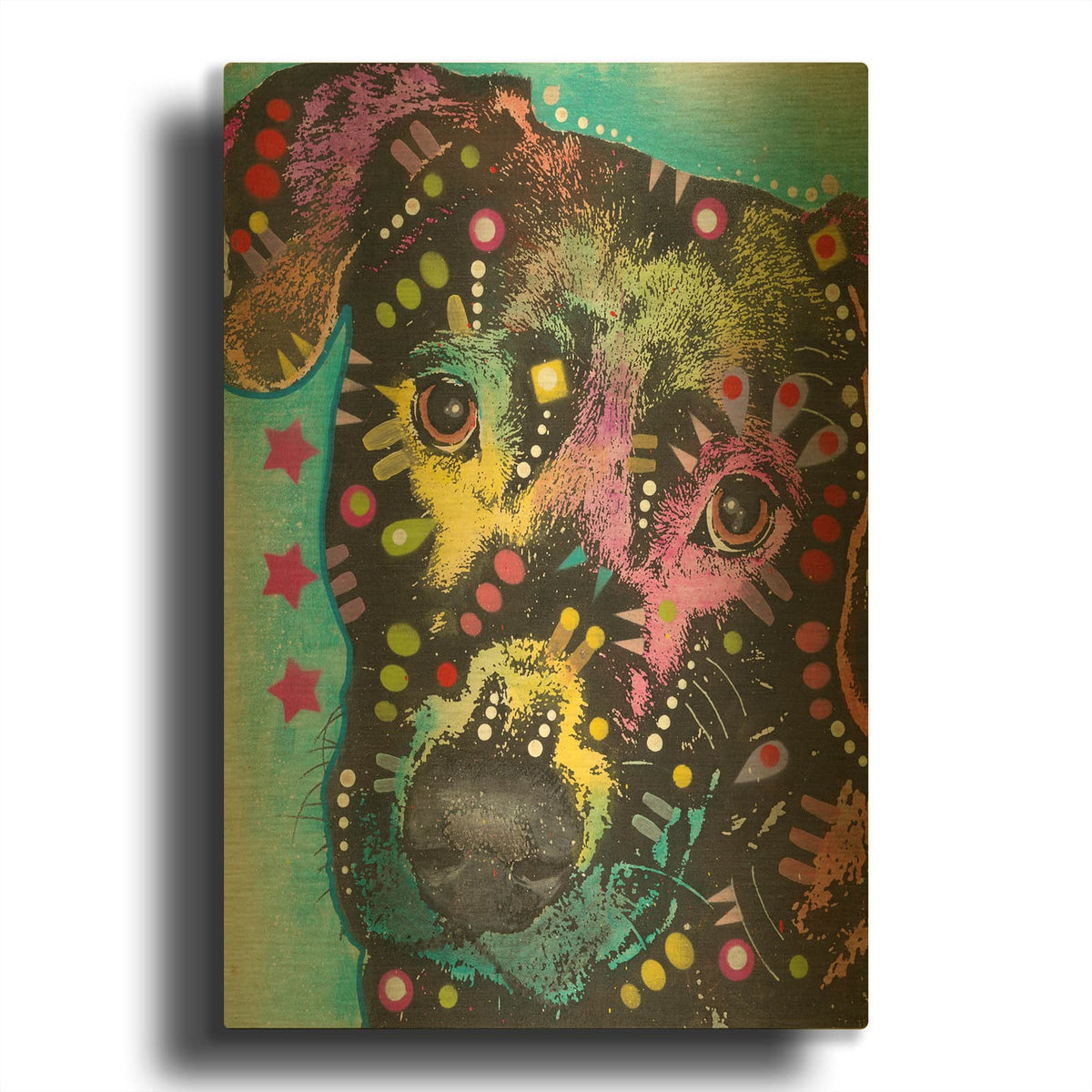 'Lab Love 2' By Dean Russo Gold Metal Wall Art
