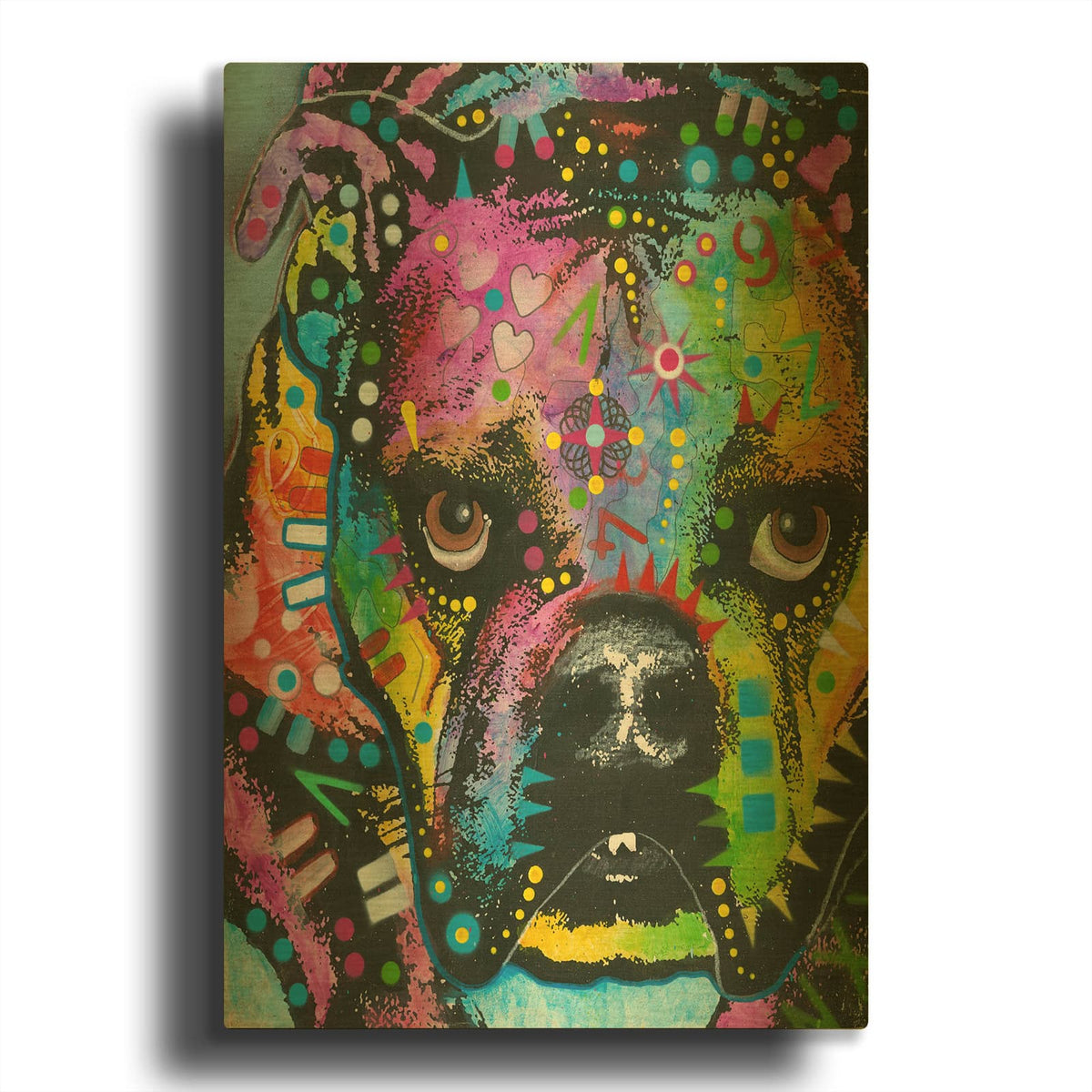 'bully love' By Dean Russo Gold Metal Wall Art