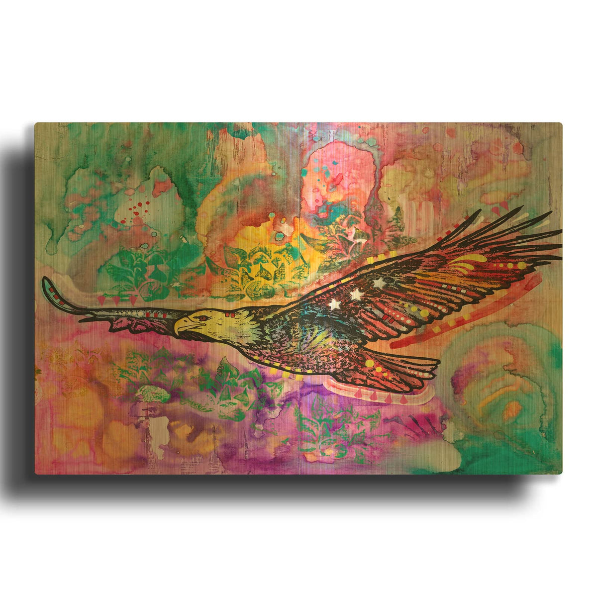 'Sacred Eagle' By Dean Russo Gold Metal Wall Art