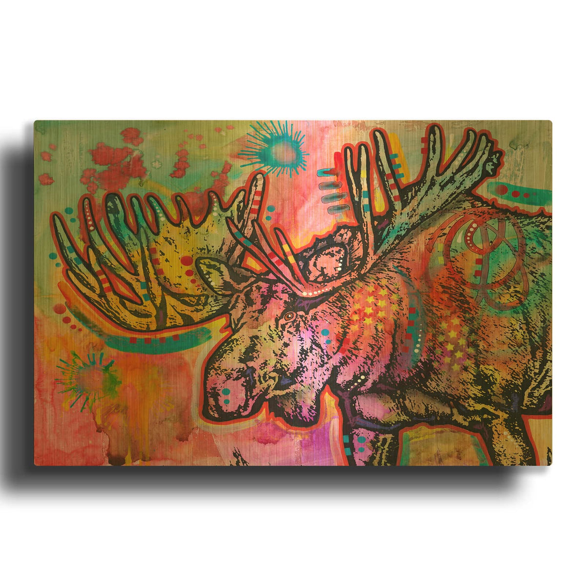 'Bull Moose' By Dean Russo Gold Metal Wall Art