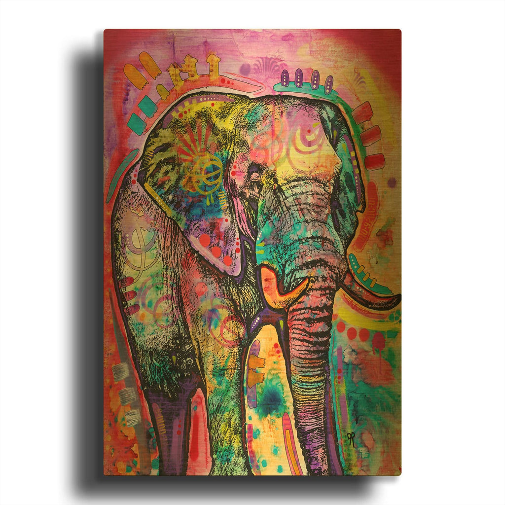 'Elephant in Charge' By Dean Russo Gold Metal Wall Art