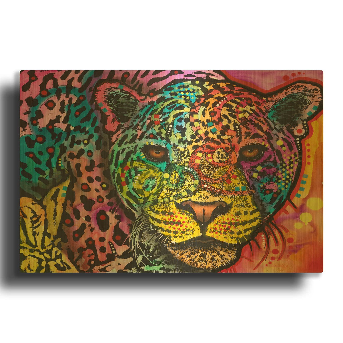 'Leopard Spots' By Dean Russo Gold Metal Wall Art
