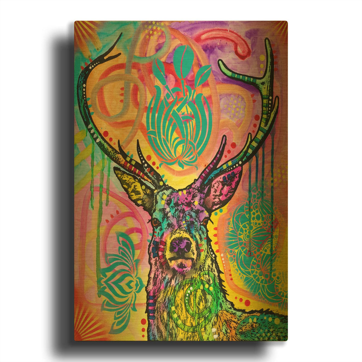 'Stag' By Dean Russo Gold Metal Wall Art
