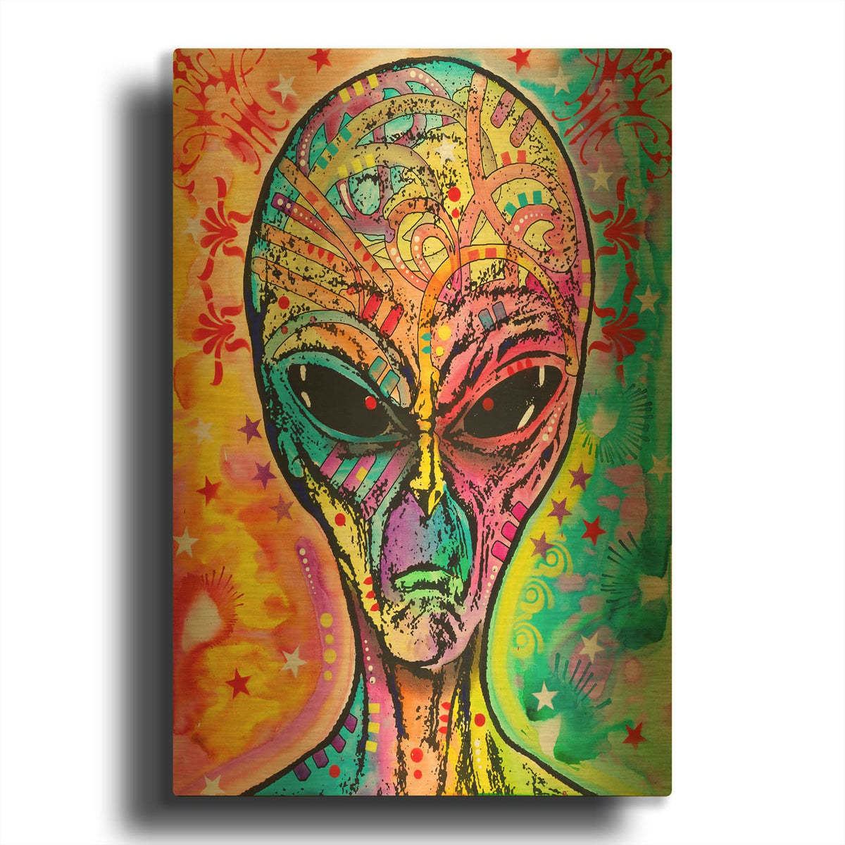 'Alien - Far Out' By Dean Russo Gold Metal Wall Art