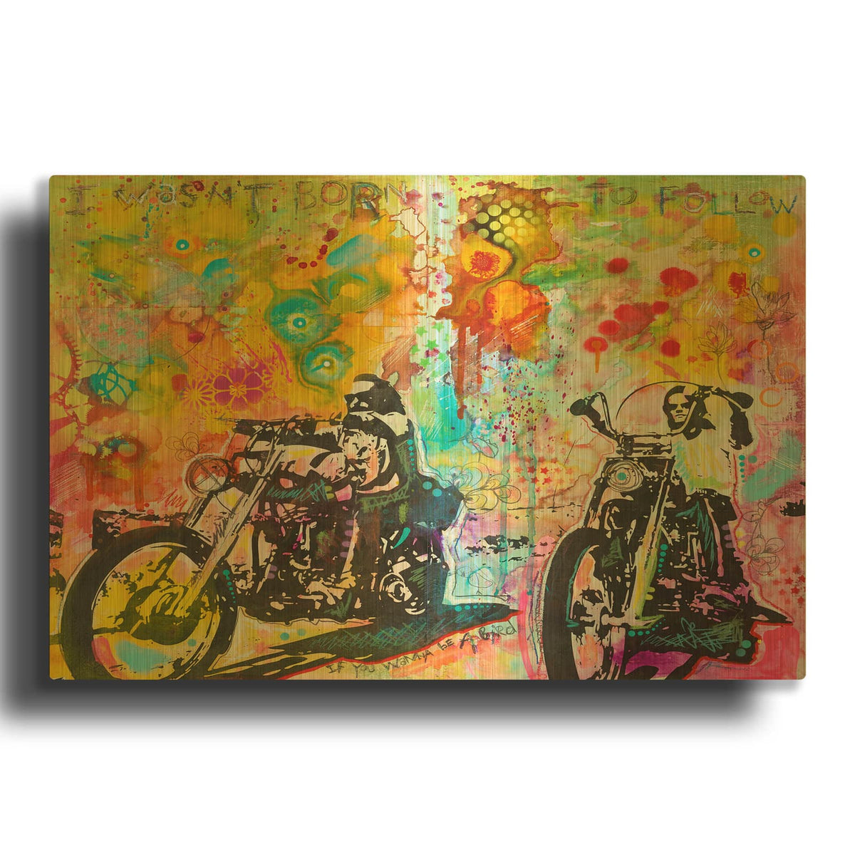 'Easy Rider' By Dean Russo Gold Metal Wall Art