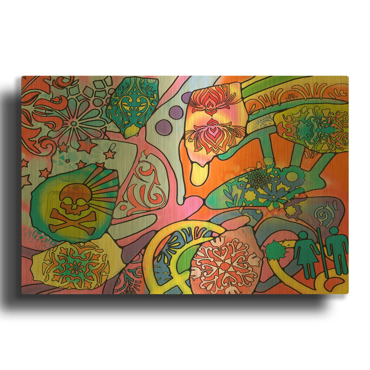 'These Days' By Dean Russo Gold Metal Wall Art