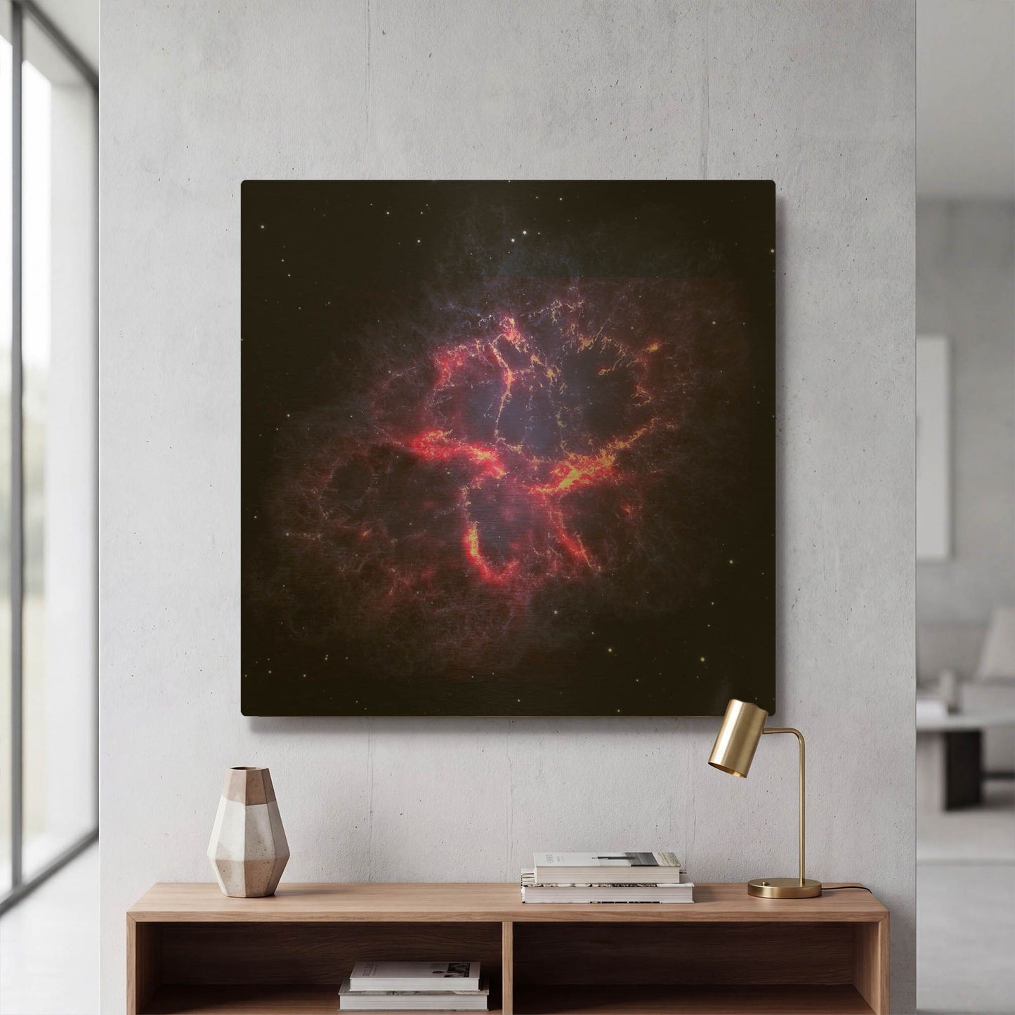 'Crab Nebula' By NASA Space Photos Gold Metal Wall Art
