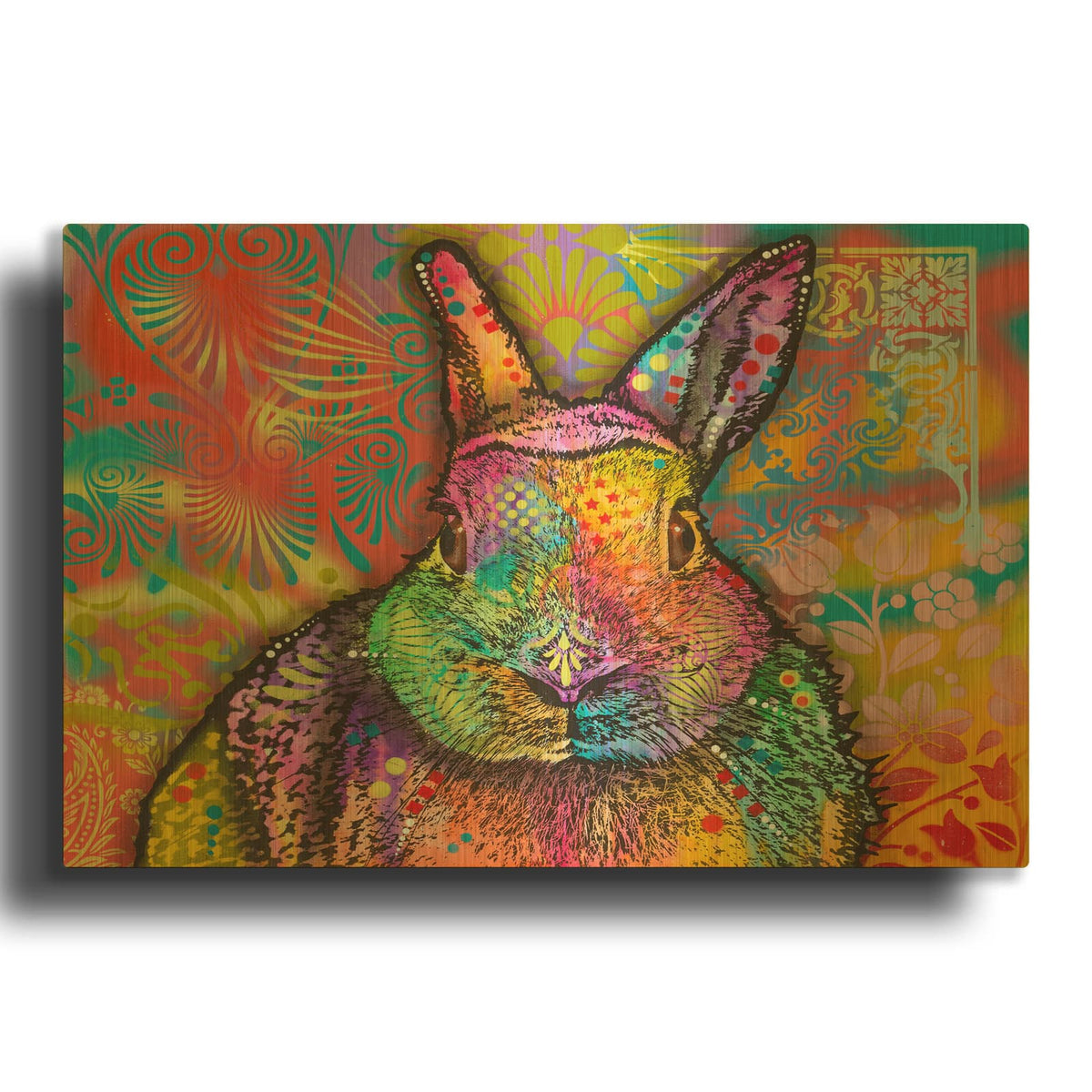 'Hare' By Dean Russo Gold Metal Wall Art
