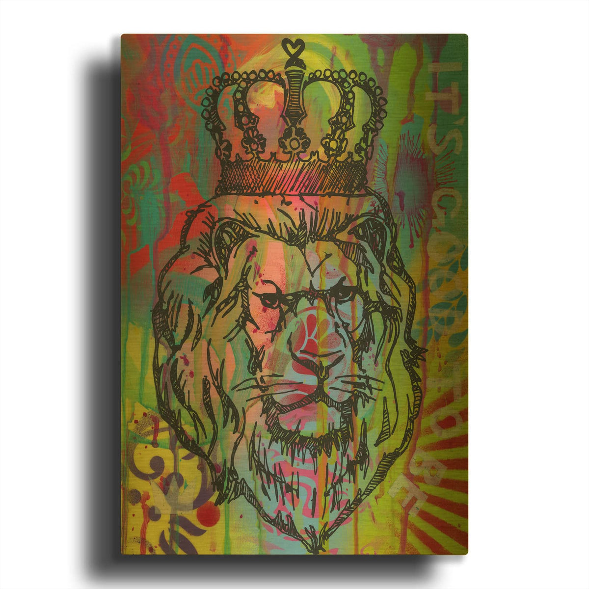 'Its good to be the king' By Dean Russo Gold Metal Wall Art