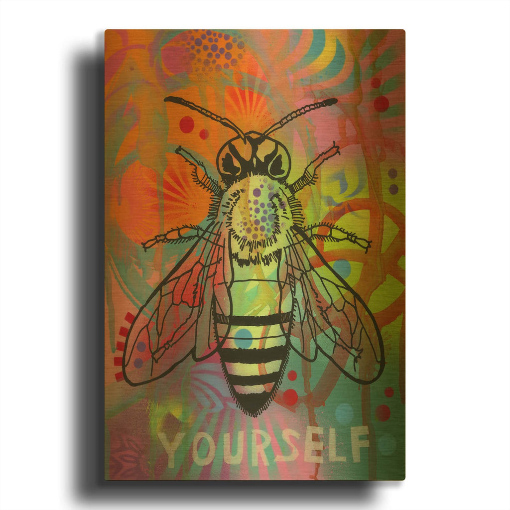 'Bee Yourself' By Dean Russo Gold Metal Wall Art
