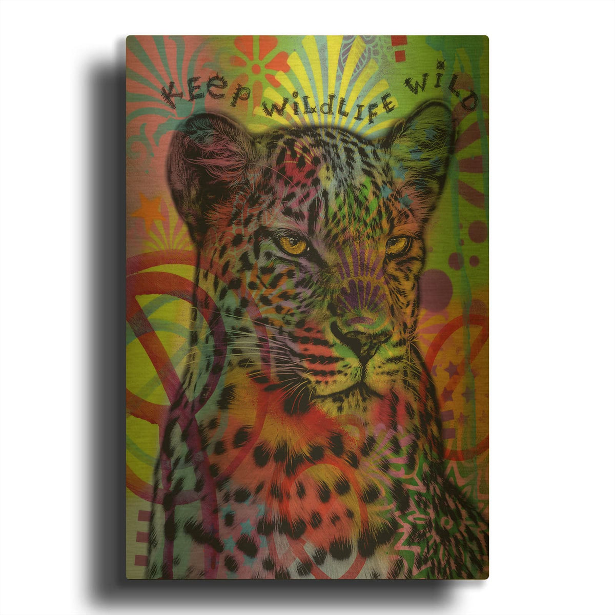 'Keep Wildlife Wild' By Dean Russo Gold Metal Wall Art
