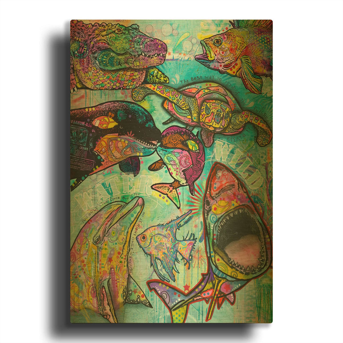 'Water Wild' By Dean Russo Gold Metal Wall Art