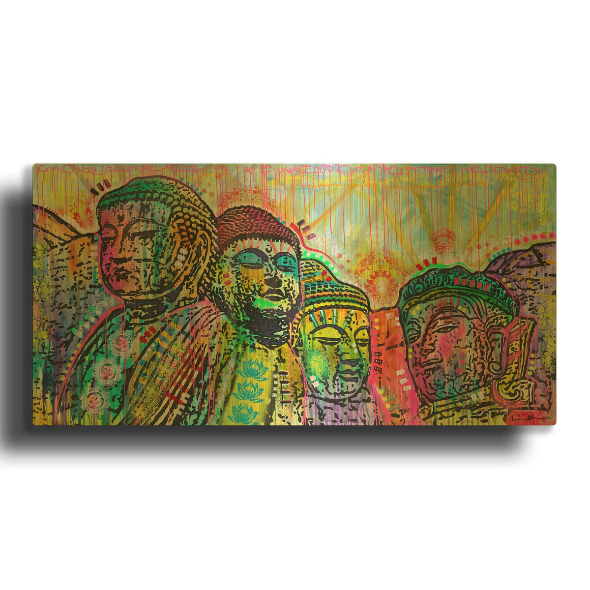 'Mt Peacemore' By Dean Russo Gold Metal Wall Art