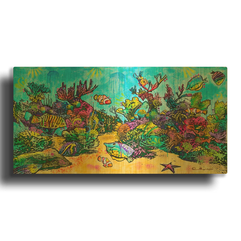 'Underwater Magic' By Dean Russo Gold Metal Wall Art