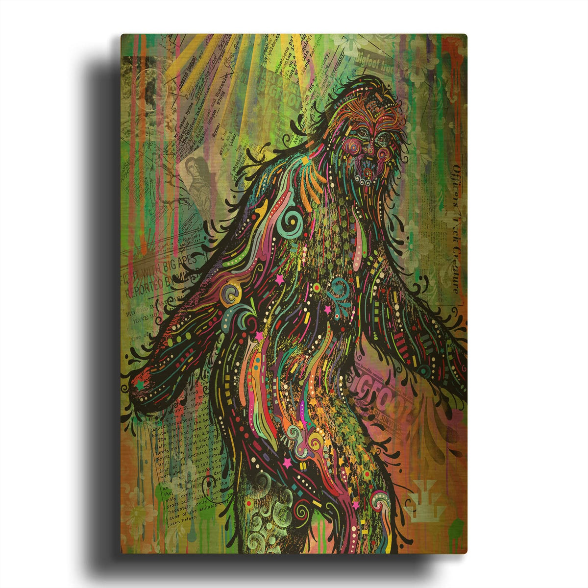 'Bigfoot' By Dean Russo Gold Metal Wall Art