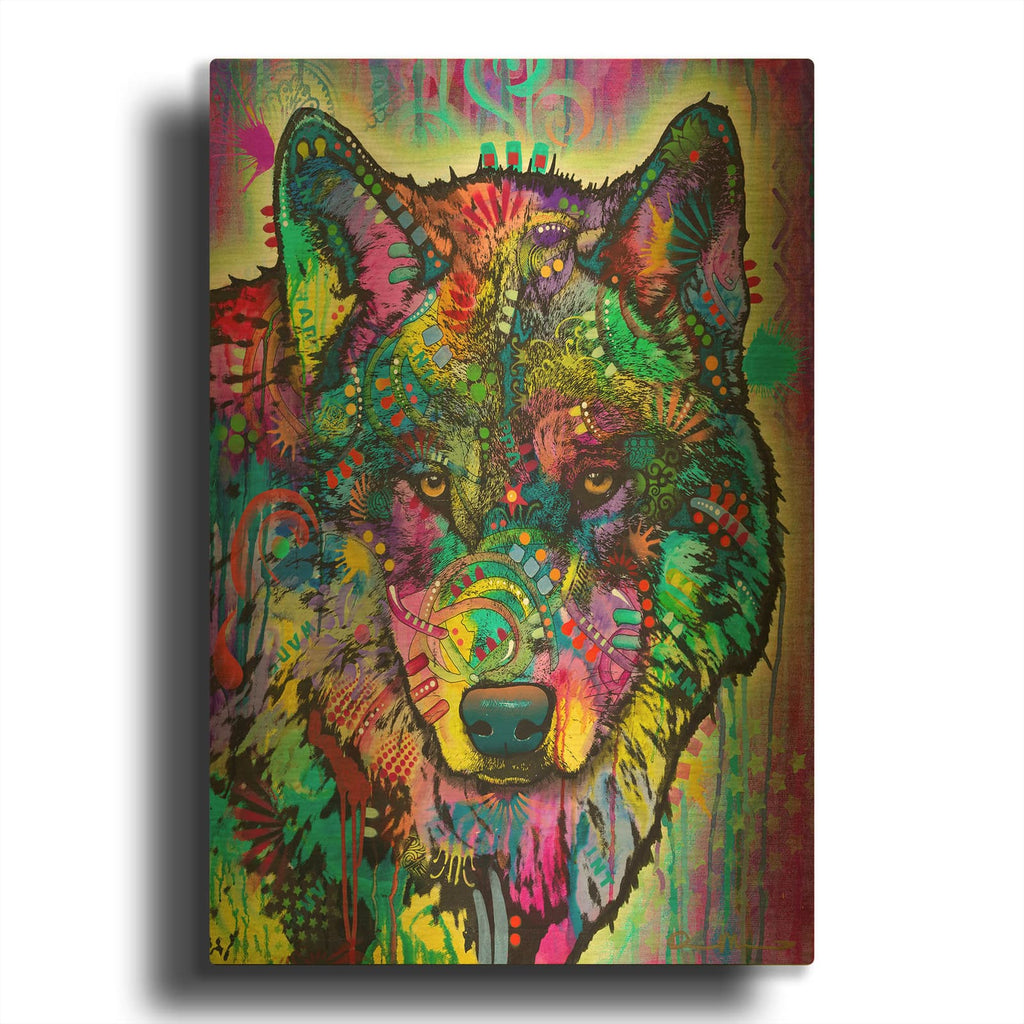 'Warf Wolf' By Dean Russo Gold Metal Wall Art