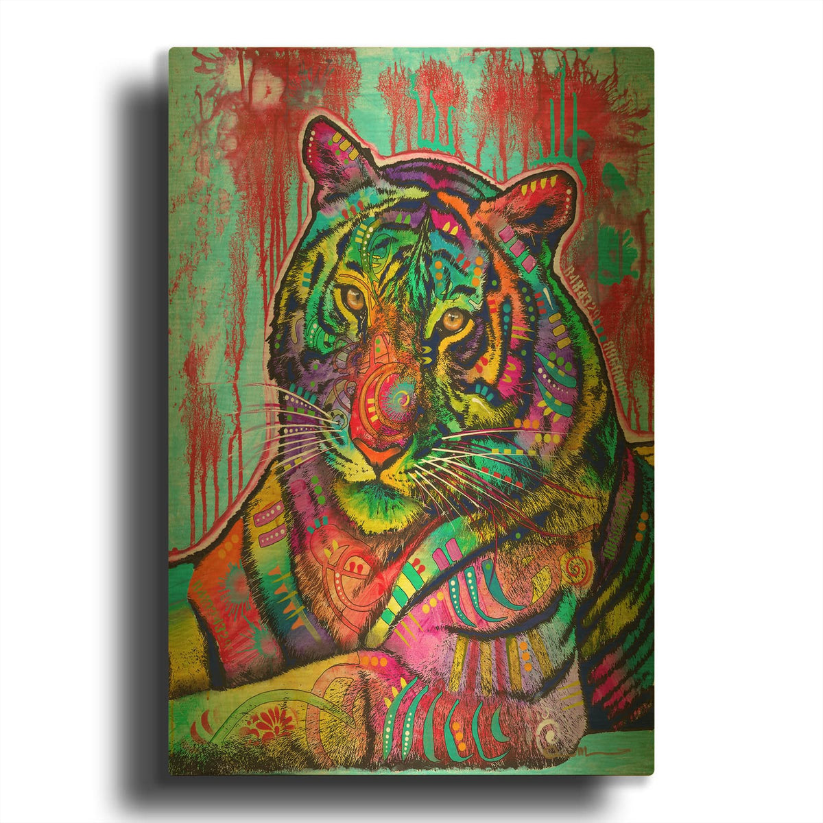 'The Year of the Tiger' By Dean Russo Gold Metal Wall Art