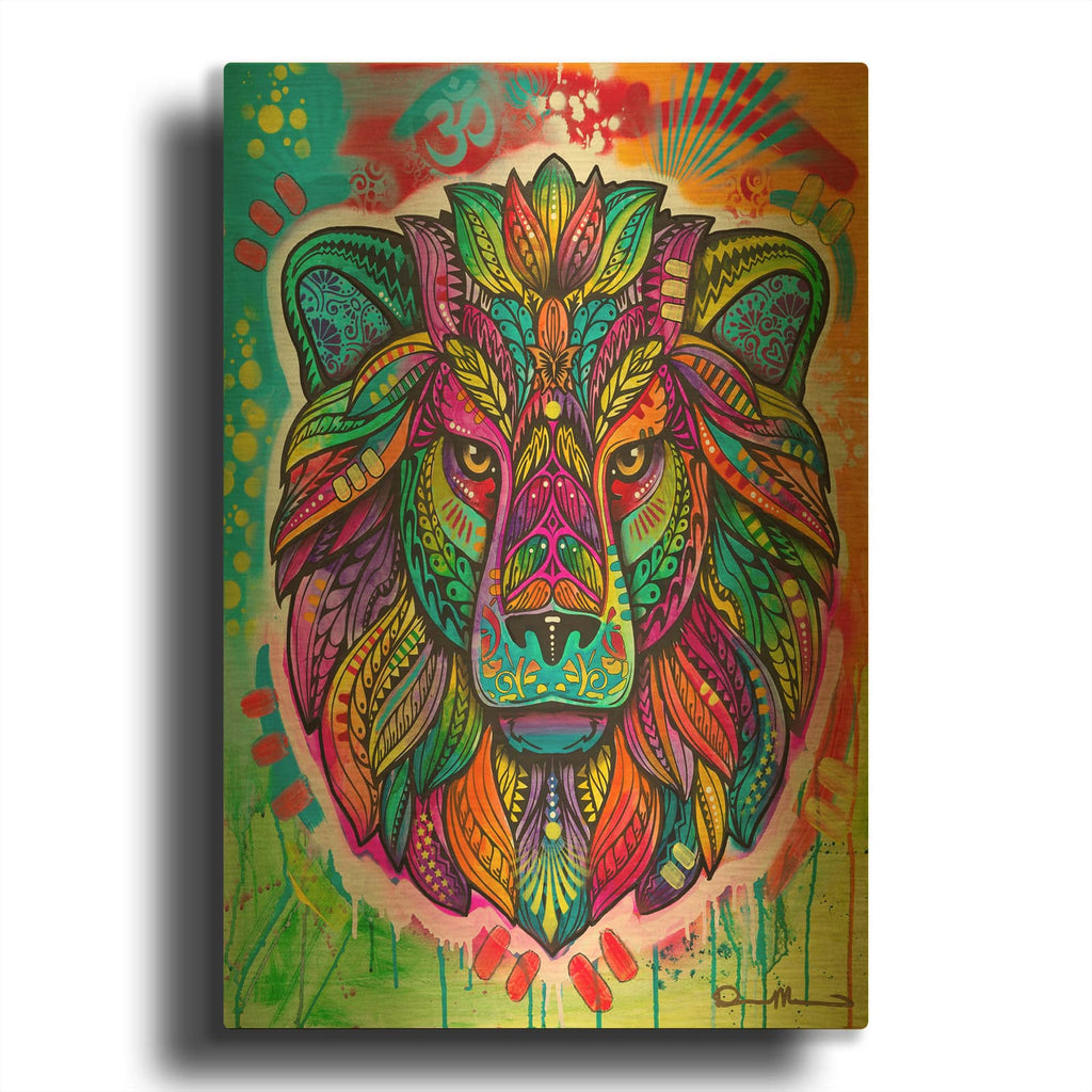 'Lion' By Dean Russo Gold Metal Wall Art