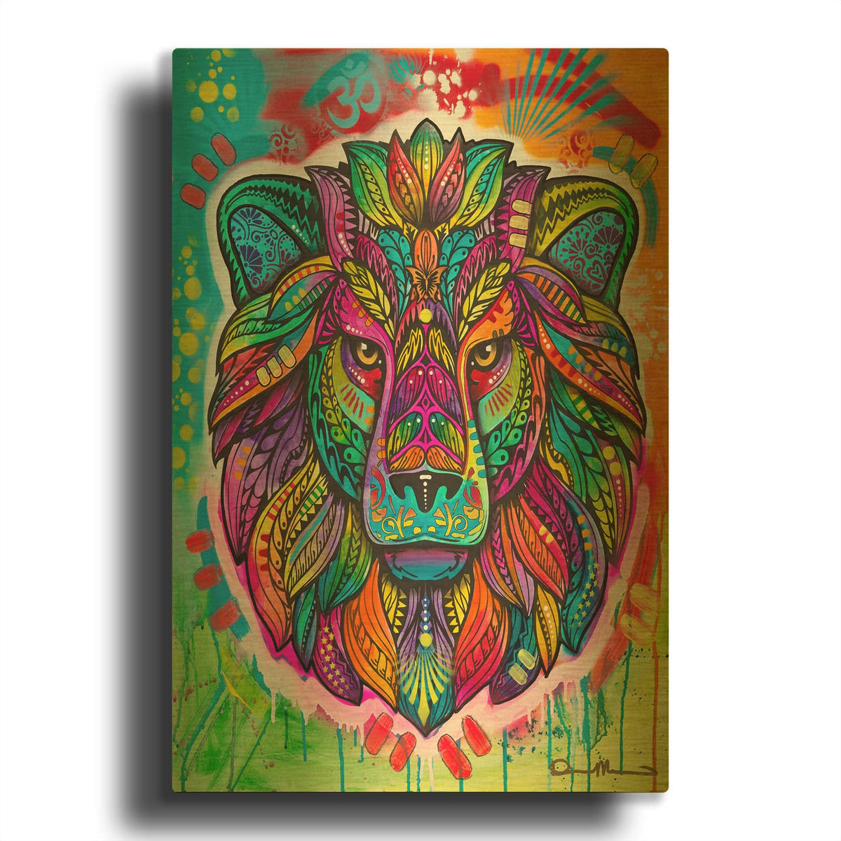 'Lion' By Dean Russo Gold Metal Wall Art