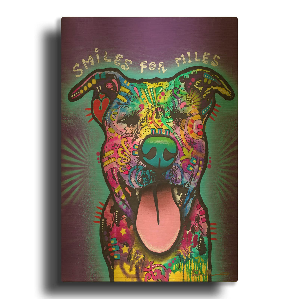 'Smiles for Miles' By Dean Russo Gold Metal Wall Art
