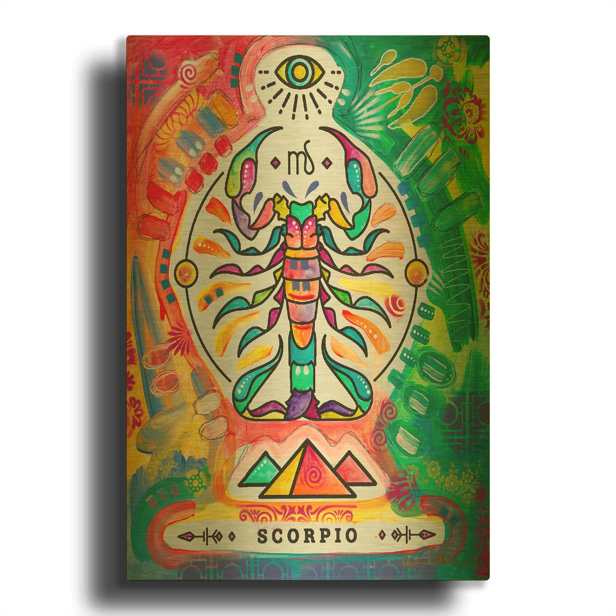 'Scorpio' By Dean Russo Gold Metal Wall Art