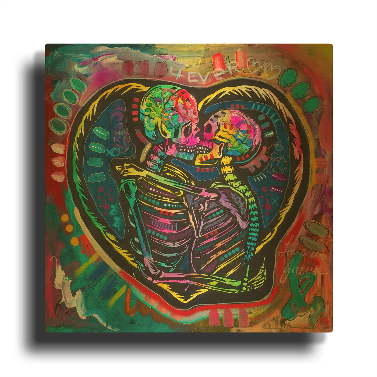 '4ever' By Dean Russo Gold Metal Wall Art