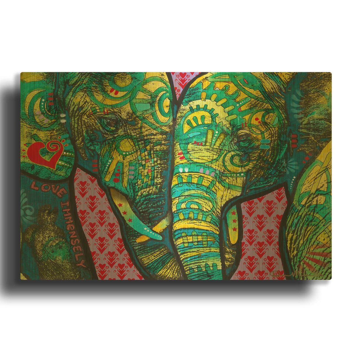 'Love Immensely' By Dean Russo Gold Metal Wall Art