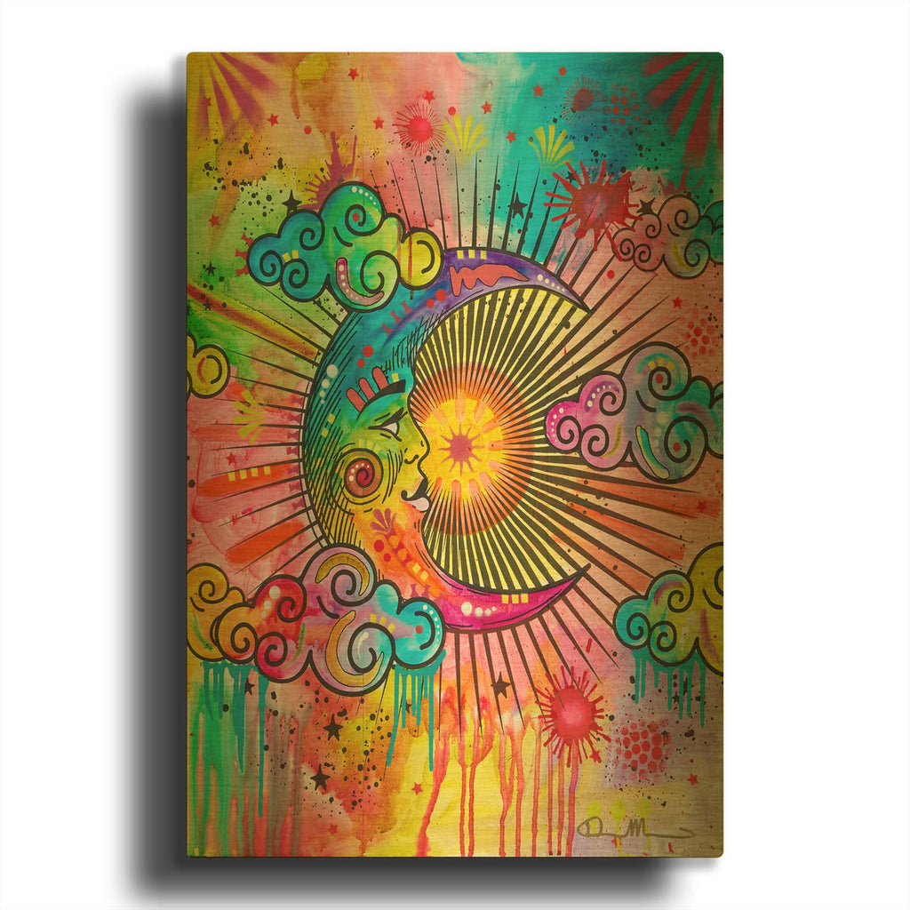 'Moon' By Dean Russo Gold Metal Wall Art