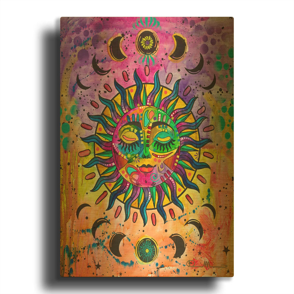 'Sun' By Dean Russo Gold Metal Wall Art