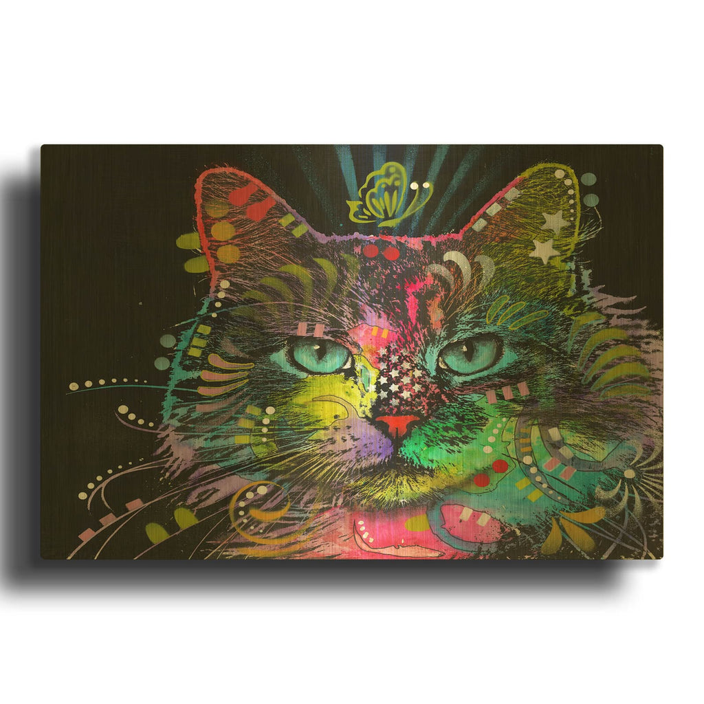 'Blue Stare' By Dean Russo Gold Metal Wall Art