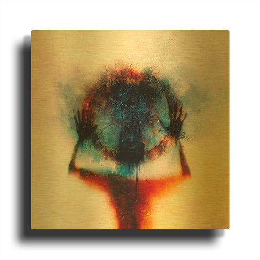 'Closer' By Mario Sanchez Nevado Gold Metal Wall Art