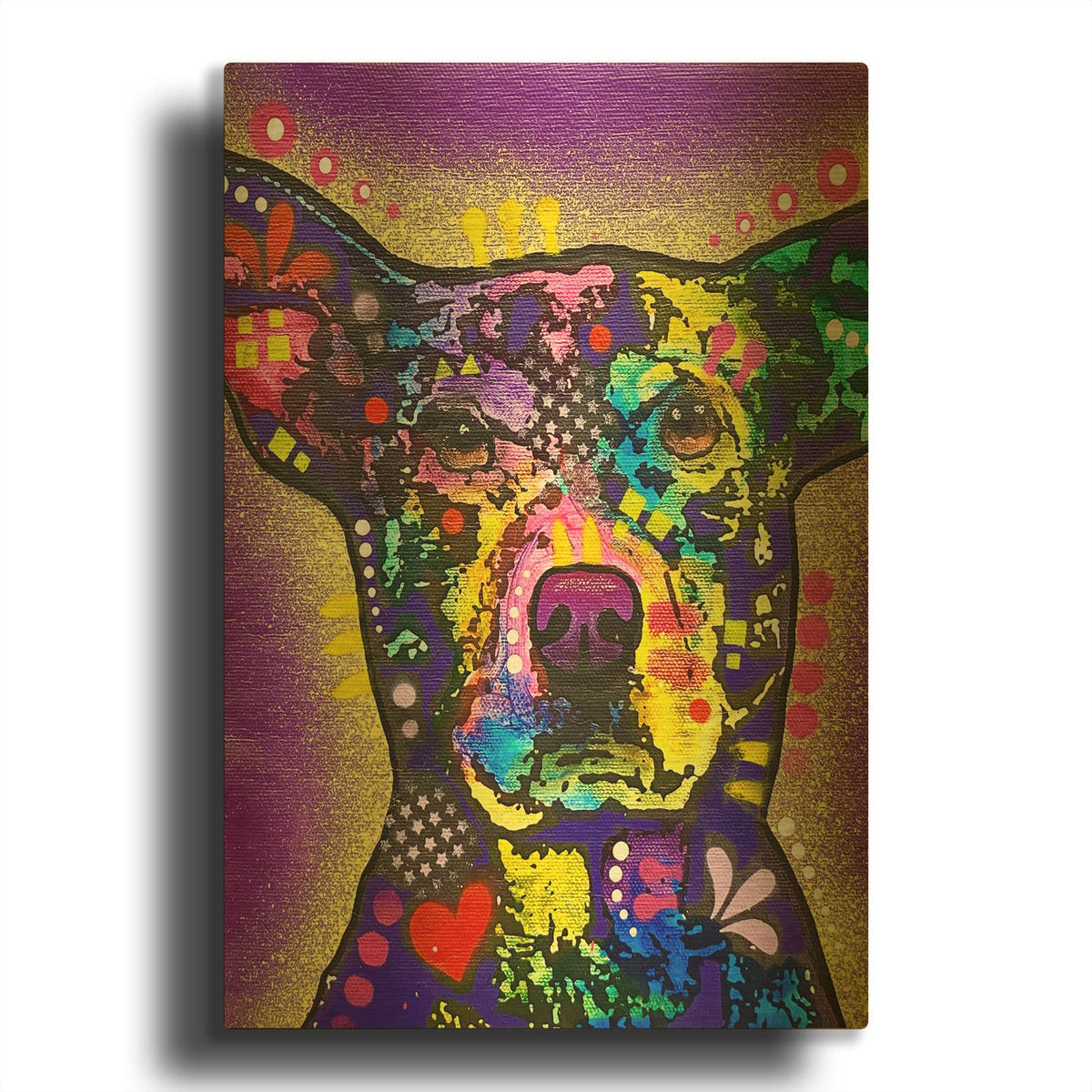 'Undivided Attention' By Dean Russo Gold Metal Wall Art