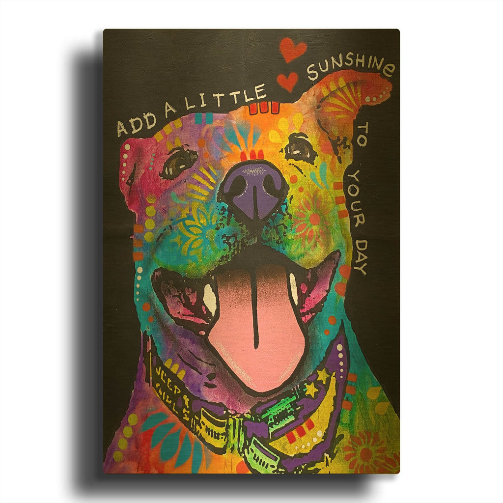 'Add A Little Sunshine' By Dean Russo Gold Metal Wall Art