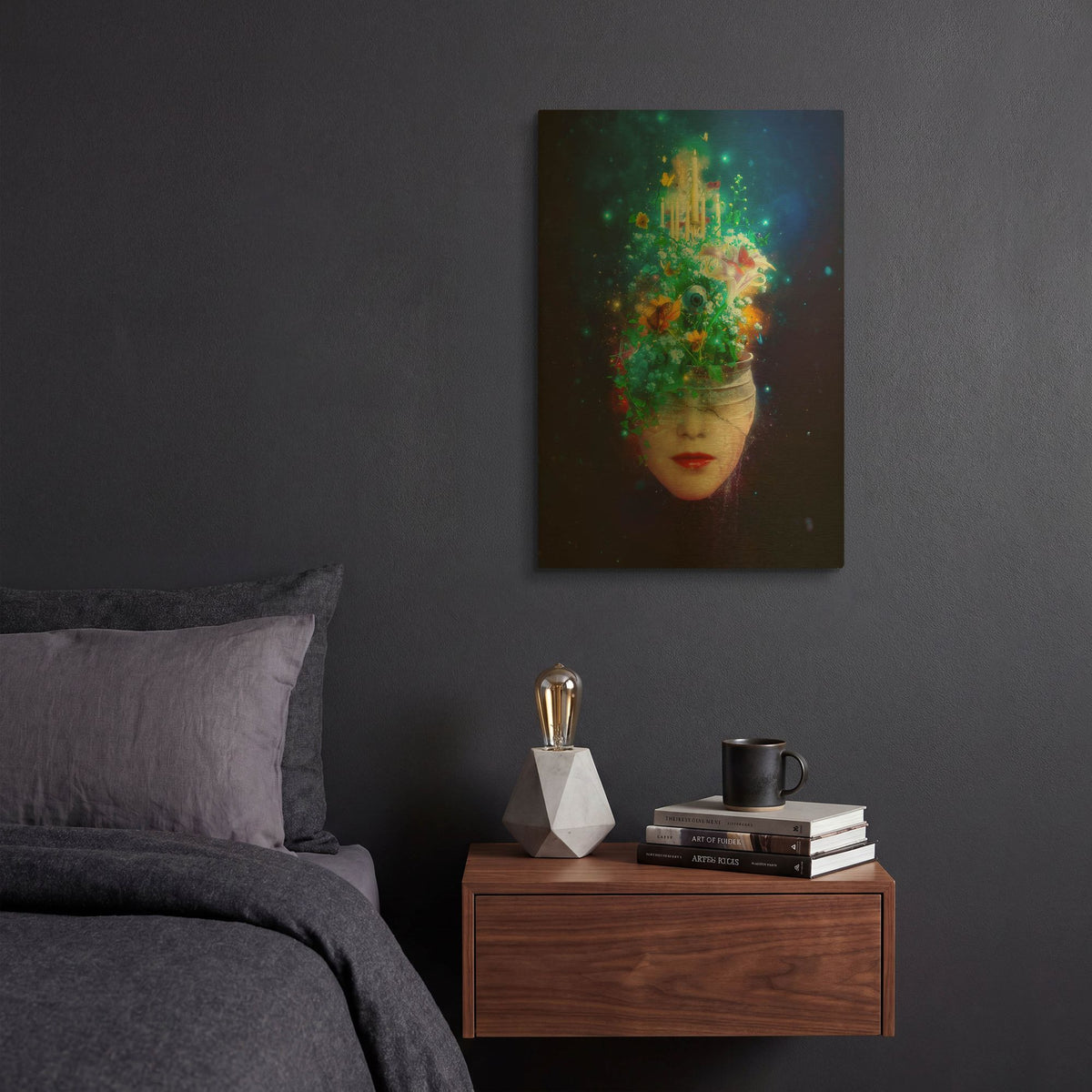 'Herbal Movement II' By Mario Sanchez Nevado Gold Metal Wall Art