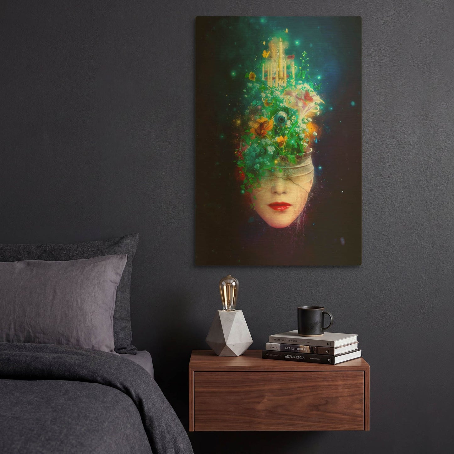 'Herbal Movement II' By Mario Sanchez Nevado Gold Metal Wall Art