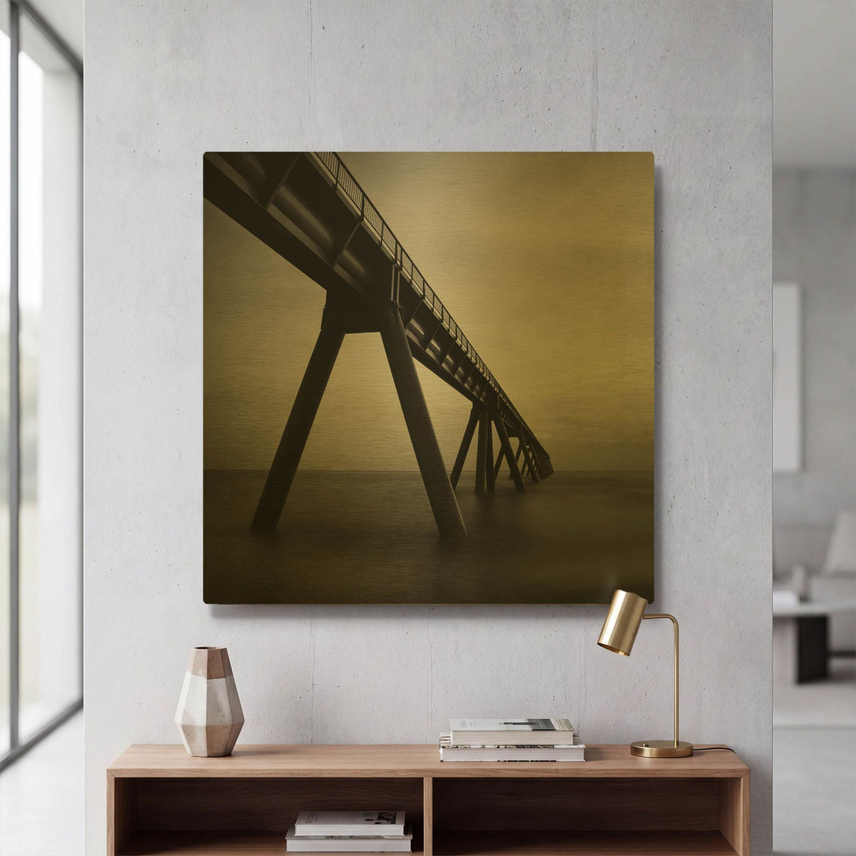'Wharf de la Salie' By Nina Papiorek Gold Metal Wall Art