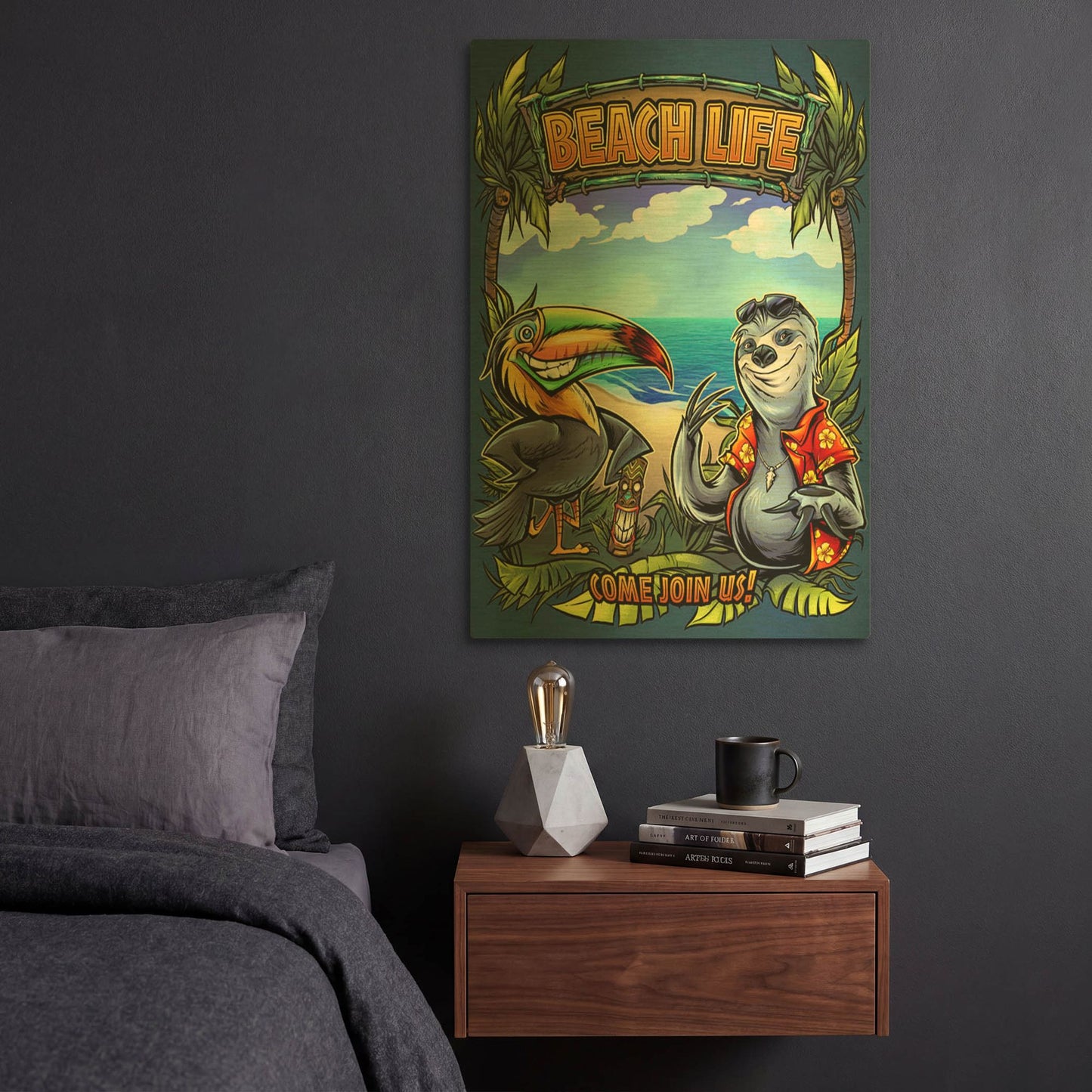 'Beach Life' By Flyland Designs Gold Metal Wall Art